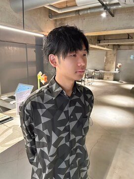 リール(rire) rireベリーショートダークアッシュニュアンスパーマ韓国マッシュ