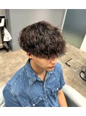 ゆるスパウェーブミディアムツイストスパイラルパーマメンズ大阪