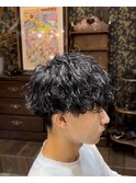 激イケ短髪パーマ