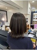 外はねくびれボブ/グレーカラー/渋谷/渋谷駅