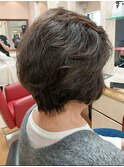 ミセス エレガントなショートレイヤーボブ 白髪染め