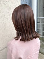フロア(FLOOR)&nbsp;桜ピンクカラー/肩はねボブ