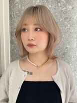 サンクプロジェクト(cinq PROJECT)&nbsp;韓国ヘア顔周りレイヤーミルクティーベージュグレージュカラー