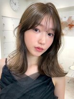 オニキス(ONYX)&nbsp;A114ミルクティーカラー透明感韓国風レイヤーカットブリーチなし