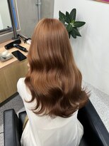 ペレ 渋谷(PELE)&nbsp;くびれヘア/アプリコットオレンジ/夏のヘアアレンジ/渋谷