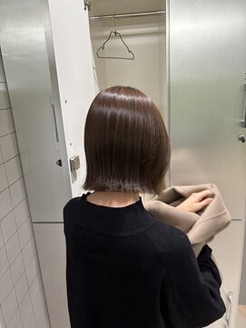 イオエ 西梅田(ioe) ブリーチなしカラー/髪質改善/ミルクティーベージュ/小顔へア