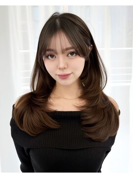 アマトウキョウスマートサロン(AMA TOKYO×Smart Salon) 韓国ヘア　レイヤー　顔まわり