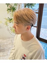 オサヤ ヨウカイチ(OSAYA YOKAICHI) ホワイトブロンド☆20代30代メンズカット