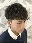 韓国風マッシュ/フリックパーマ/ツーブロックショート
