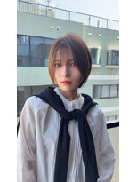 アグ ヘアー ネスト 茨木店(Agu hair nest)&nbsp;大人可愛い20代30代40代丸み小顔ショートボブマッシュ