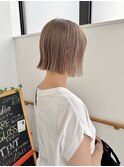 西宮美容室/甲子園口美容室/ミルクティーベージュ/外ハネボブ