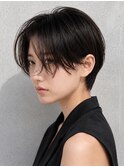 シースルーバングハンサムショート｜大人ショート