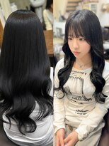 ルアナ 名古屋店(Luana)&nbsp;髪質改善カラーとシールエクステでつくる黒髪ロング名古屋名駅栄