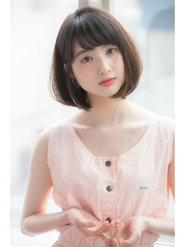 ガーデントウキョウ(GARDEN Tokyo) 小顔斜めバング＆厚めバングのマーメイドアッシュハニーヘア