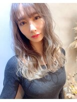 カームリーヘアー(calmLY HAIR) 前髪/アンブレラカラー/こなれミディ/イメチェン/ウェーブパーマ