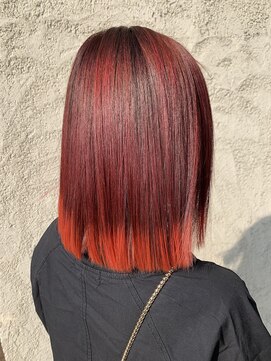 ヘア イズム 表参道(HAIR ISM) レッドバイカラー