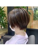 丸みショート×ハイライト