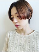 マッシュショート/センターパート