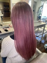 ジウ 上通り(JIU)&nbsp;20代30代小顔ゆるふわロンググレージュピンクパープル