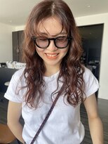ヘアメイク エイト キリシマ(hair make No.8 kirishima)&nbsp;くるくるメガネオレンジ　オレンジブラウン