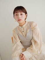 ムク 甲府(muku.)&nbsp;ミディアムヘア/斜めバング/グレージュカラー/甲府駅