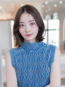 イオ 本厚木(io) 韓国くびれヘアレイヤーボブ外ハネニュアンスカラーイメチェン