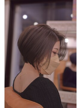 【モテ艶髪】大人きれいめショートボブ×くすみカラー