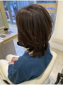 40代50代60代トップふんわりレイヤーカット白髪ぼかし