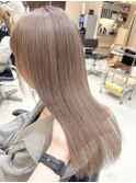 ミルクティーベージュハイトーンカラーダブルカラーピンク韓国風