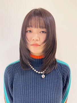 アイティーバイアルバム 八王子店(IT by ALBUM) くびレイヤー美髪ニュアンスカラーアッシュブラック_ba495571