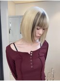 ブロンド×ローライトのデザインカラー