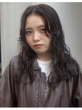 ノラギンザユー(NORA GINZA/U) ロングパーマウルフパーマレイヤーパーマ顔周りレイヤーカット