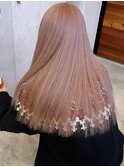 グレージュ切りっぱなしボブ前髪ありミニボブミルクティベージュ