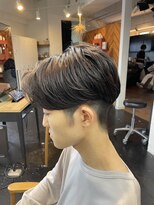 エルマノ 仙川(L mano)&nbsp;〈k11〉メンズパーマブリーチフェードツーブロックスパイラル