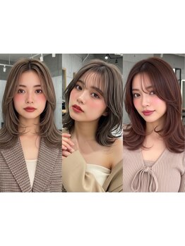 <SNSで話題"韓国レイヤーカット">圧倒的高評価のミディアム&ロングの顔周りカット*