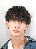 渋谷メンズマッシュウルフカット緩めシャドウパーマ波巻きパーマ