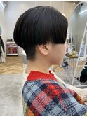 本厚木☆刈り上げショート黒髪刈り上げマッシュショートパッツン