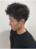 メンズスパイキーショートツイストパーマ刈り上げシャドウパーマ