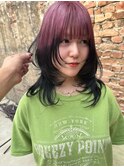 ラベンダーピンク × ブラックレイヤー