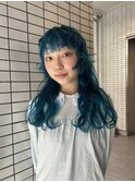 ターコイズブルー姫カットレイヤー