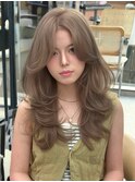 【KASUMI天神美容室】グレージュ×バタフライレイヤーカット