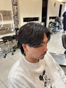 プライズ 池袋店(prize) センターパートニュアンスパーマツーブロック