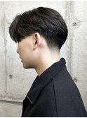 テーパーフェードセンターパート