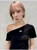 ピンクベージュ×耳掛け