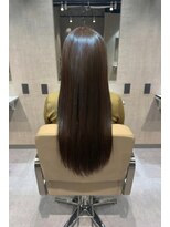 エンブレス(EnBlesS)&nbsp;ロング レイヤーカット 顔周り ベージュブラウン 前髪 10代20代