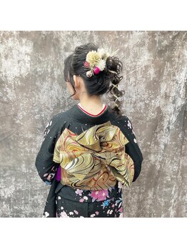 サロンド クラフト(salon de craft)の写真/【早朝・営業外も受付可能◎】晴れの日を彩る着付け！成人式・結婚式・七五三の振り袖ご予約承り中◎