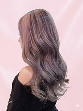 ホワイトパープルグラデーションカラー