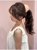 横から見ても盛れる顔まわり☆レイヤーカットで結んでも動くヘア