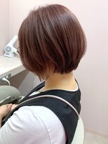 ソンノ(sonno)&nbsp;ピンクブラウン マッシュショート 髪質改善 艶カラー ボブ