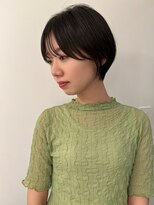 シーン(SCENE)&nbsp;ダークパープル/ナチュラルショート/夏のヘアアレンジ/天神今泉